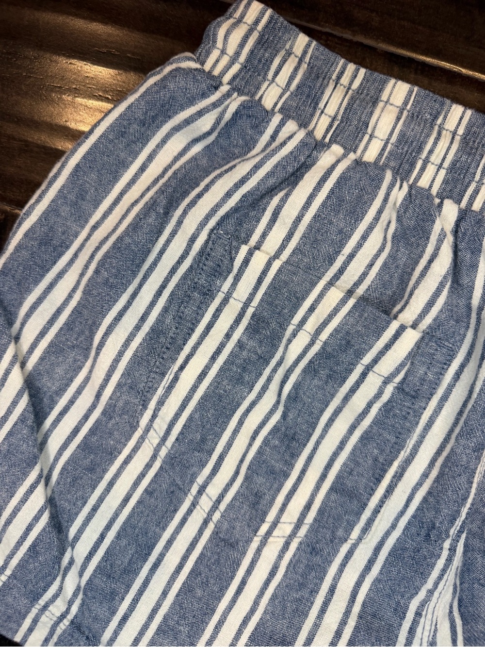 Natural Reflections Striped Drawstring Shorts (Linen & Cotton) Xsmall - Picture 10 of 11
